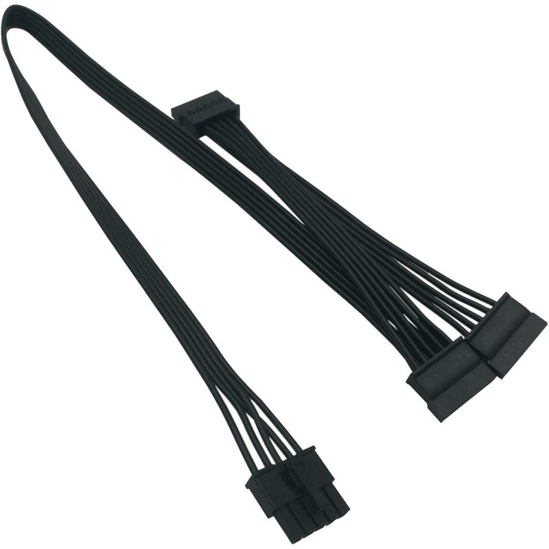 COMeap SATA Power Cable for Cooler Master PSUs, 5 Pin to 3X 15 Pin SATA Hard Drive HDD Power Adapter Splitter for BTC Mining Riser Card 20-in(50cm) - Image 1
